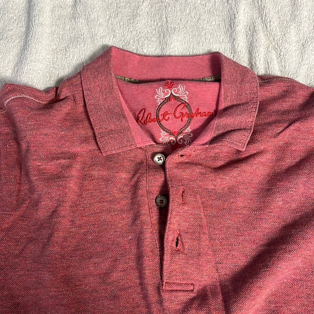 Robert graham short sleeve polo size large